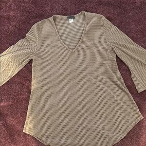 Women's V-Neck Tan Top